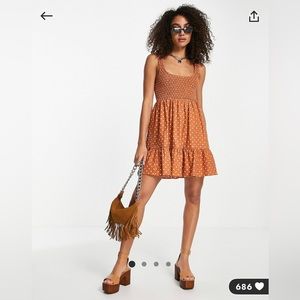 Rust Mini Sundress ASOS Design